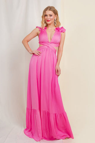Angie Ruffle Maxi Gown