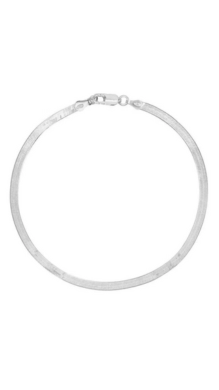 Silver Herringbone Chain 16" Necklace